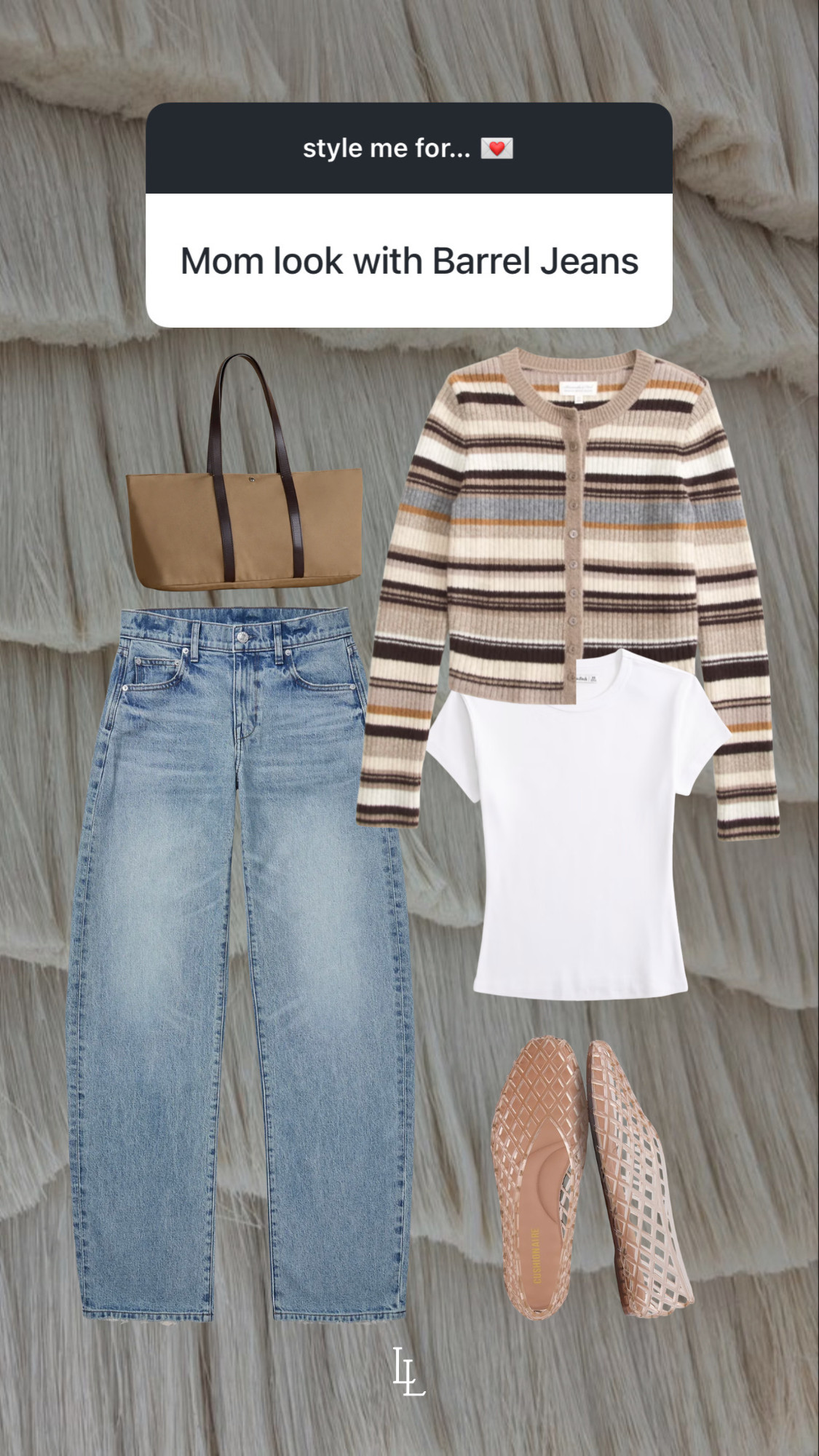outfit inspo for a mom look with barrel jeans!  

 #LTKootd #LTKmomlife