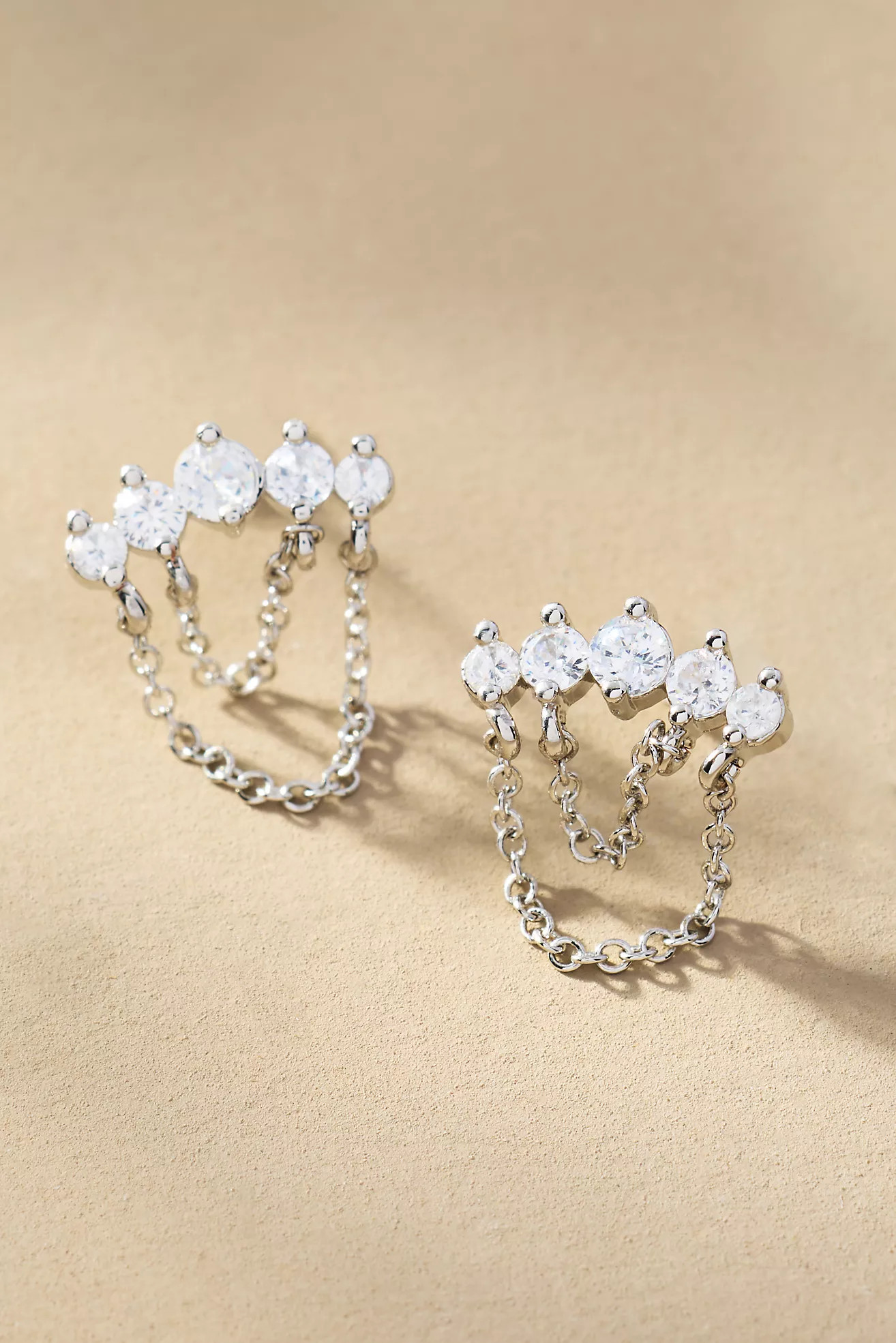 Crystal Marquis Chain Earrings | Anthropologie (US)