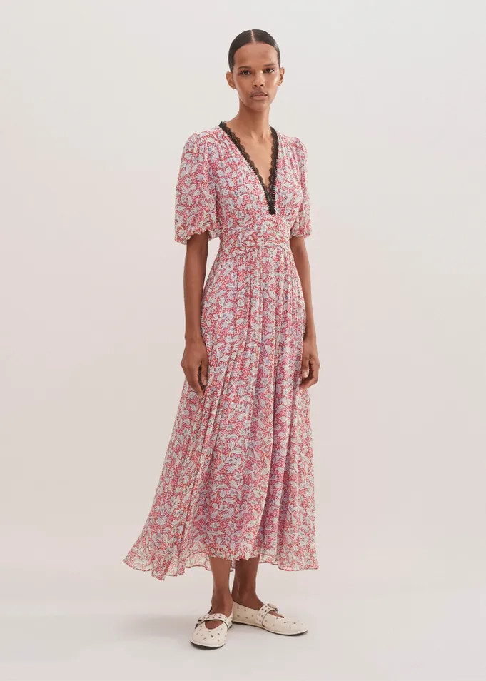 Evening Primrose Print Lace Maxi Dress | ME+EM US