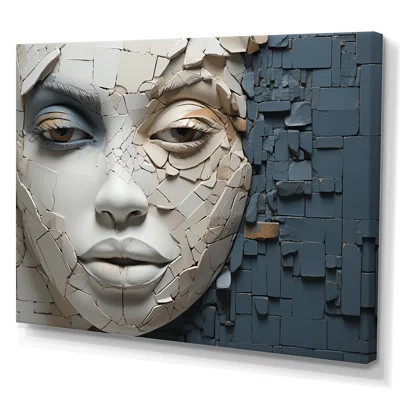 Blue And Beige African Woman Collage - African Art Wall Art Decor | Wayfair North America