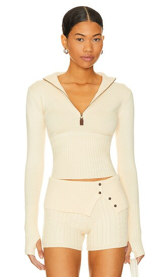 Maverick Cloud Knit Jacket in French Vanilla | Revolve Clothing (Global)