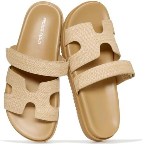 Project Cloud 100% Genuine Leather Sandals Women & Slides for Women (Mayvy) | Amazon (US)