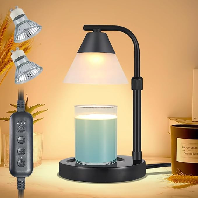 Marble Base Candle Warmer Lamp with Timer,Electric Candle Lamp Warmer Gifts for Mom Women House W... | Amazon (US)