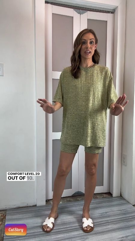 I cannot get over the comfort of this brand! This ribbed matching top and shorts set is perfection and comes in so many colors! Perfect loungewear for home or vacation but also throw on some sneakers or sandals and wear it to run errands, etc. It’s also a comfy travel look. In today’s reel, I show the top tied in a knot too! Grabbing more colors in this too. Wearing a small in top and bottoms. 

#LTKSaleAlert #LTKVideo #LTKFindsUnder50