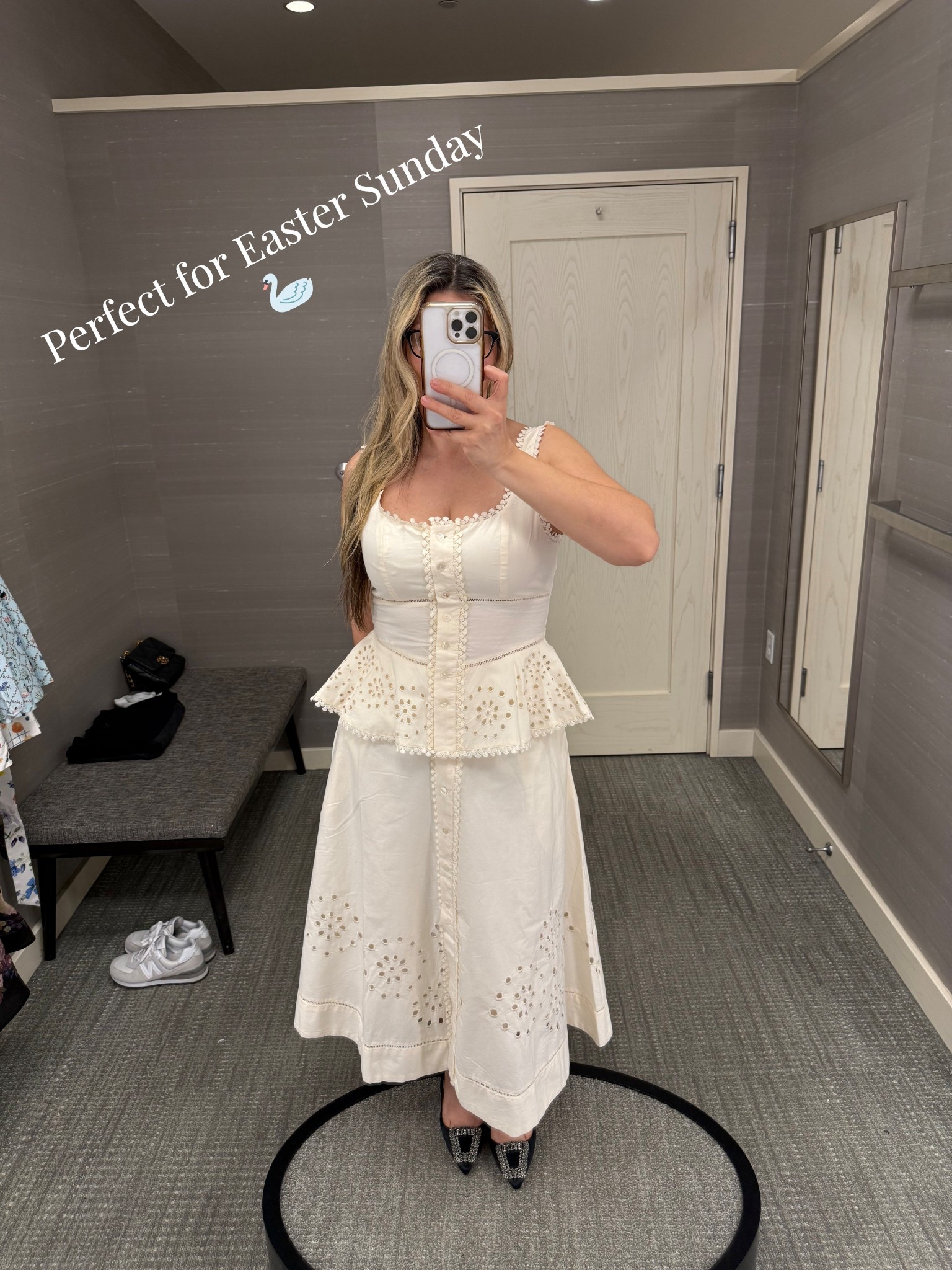 This ivory set is perfect for Easter but then can be split and worn in so many different ways. You can pair the top with jeans and the skirt with a tank and now you have two whole new outfits. 
I’m 5’3, 130lbs wearing medium in both

#LTKSeasonal #LTKgrwm #LTKootd