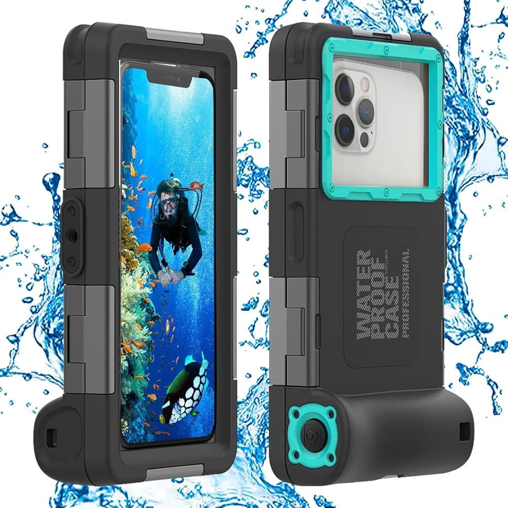 Waterproof Underwater Snorkeling Diving Phone Case for iPhone 11/12/13/14 Pro Max Mini Xr/X/Xs an... | Amazon (US)