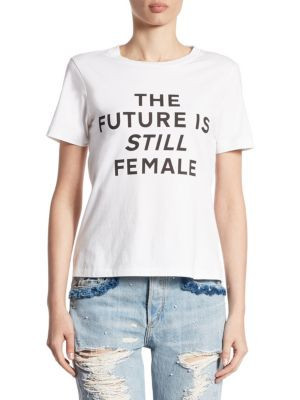 The Future Is Still Female Pima Cotton Tee | Saks Fifth Avenue