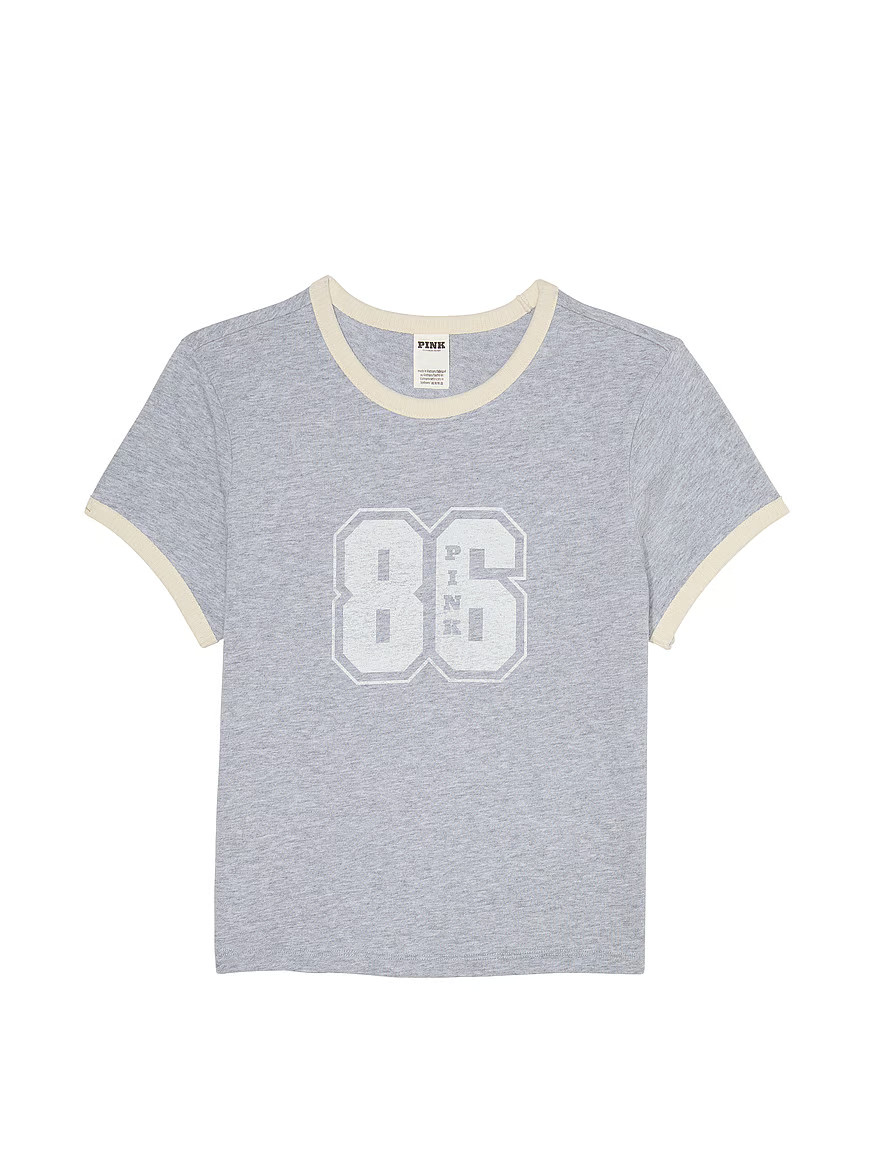 Buy Retro Cotton Tee, Heather Bloom - Order Tops online - PINK US | Victoria's Secret (US / CA )