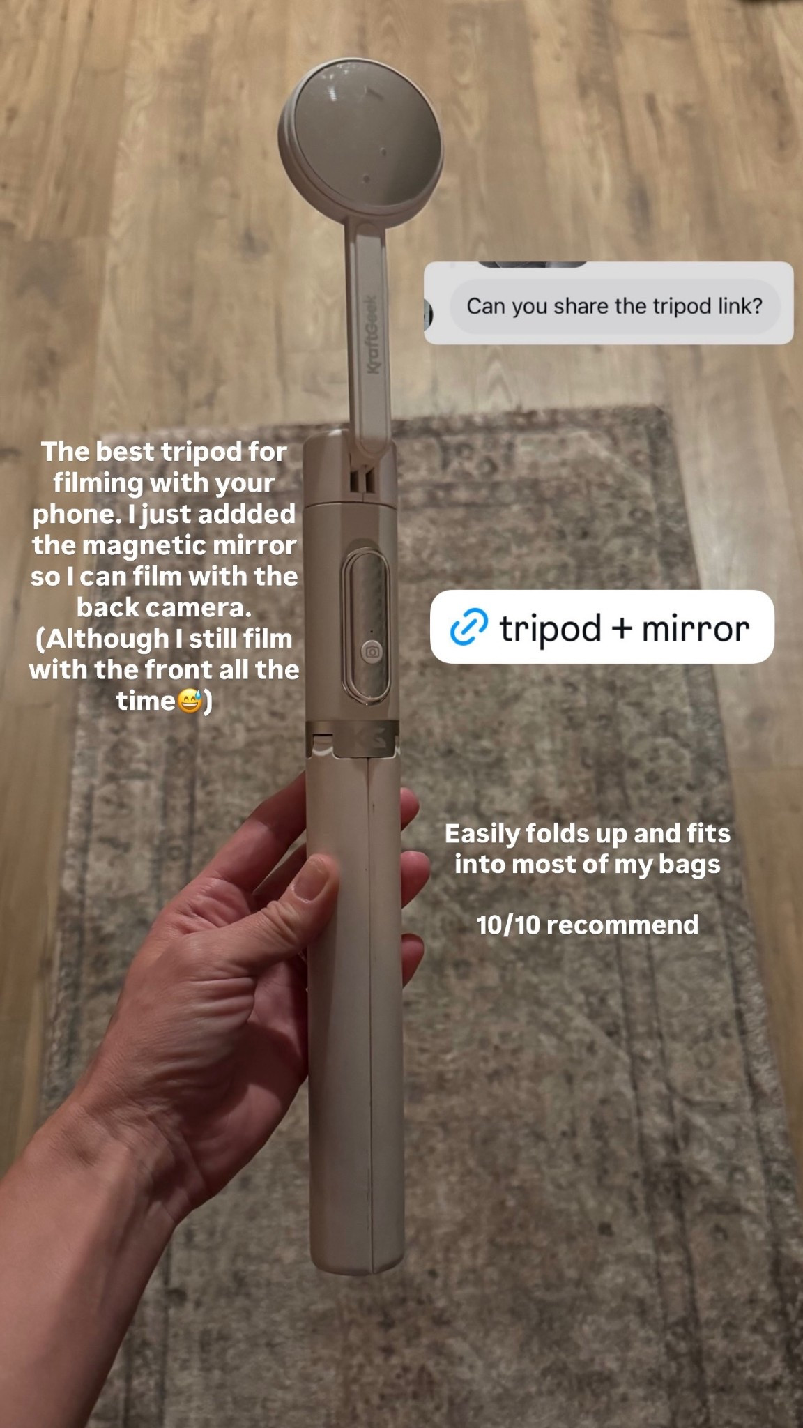 Phone tripod and filming deets 📸 

#LTKvlog