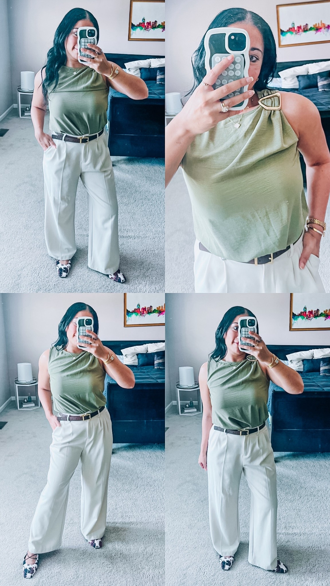 Spring business casual
Amazon trousers
Cow print flats 


#LTKootd #LTKgrwm #LTKdayinmylife