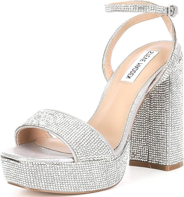 Steve Madden Women's Lessa Open Toe Block Heel Platform Sandal | Amazon (US)