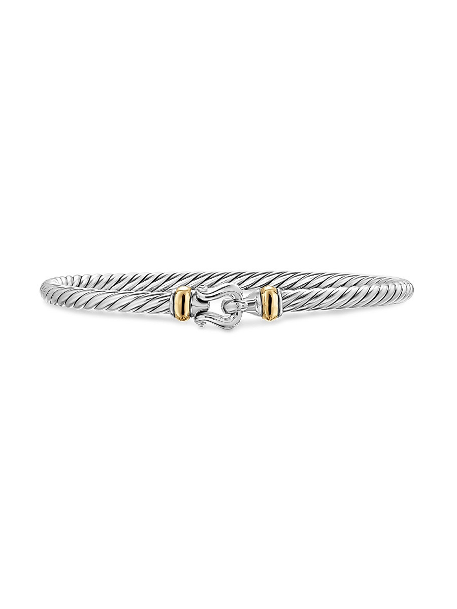 Women's Cable Flex Buckle Bracelet in Sterling Silver - Silver - Size Small | Saks Fifth Avenue