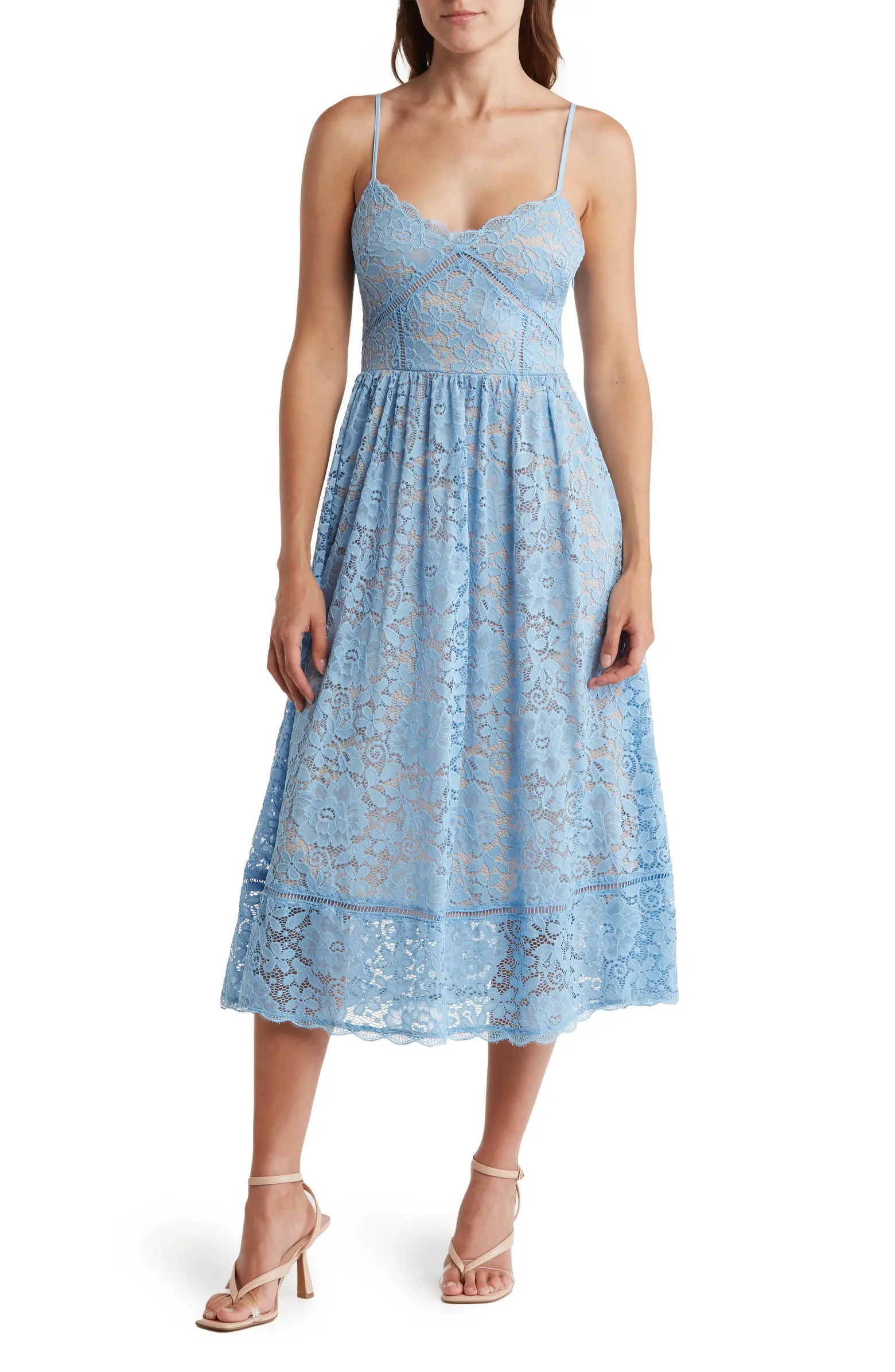 Crochet Stretch Lace Midi Dress | Nordstrom Rack