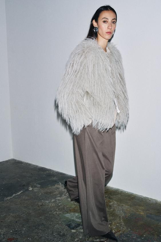 ZW COLLECTION FAUX FUR COAT | Zara US
