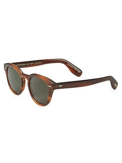Oliver Peoples 50MM Cary Grant Polarized Round Sunglasses | Saks Fifth Avenue