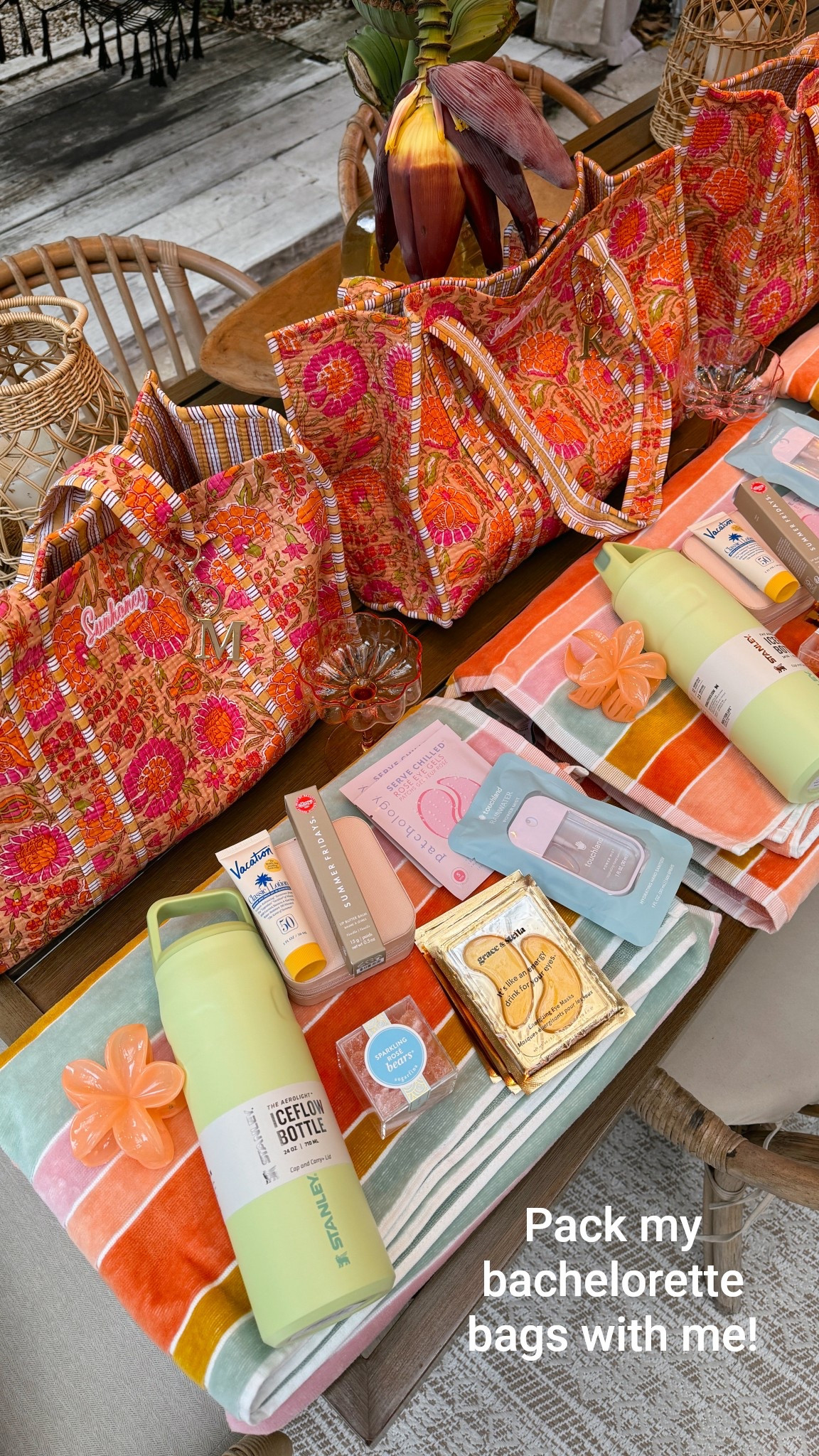 All the items I included in my bachelorette bags for my girls in Miami!! 

*Sunhoney quilted tote bag available on Sunhoney & the towel I found at homegoods from the brand Kassa Beach 🌞*

#bachelorette #bacheloretteparty #bacheloretteweekend
