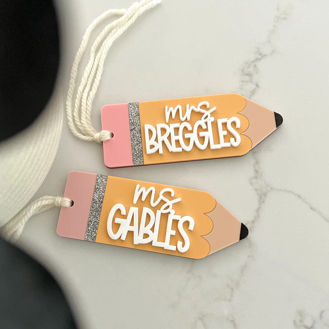 Pencil Teacher Tag Pencil Bag Tag Teacher Gift Teacher Appreciation Gift End of School Year Teach... | Etsy (US)