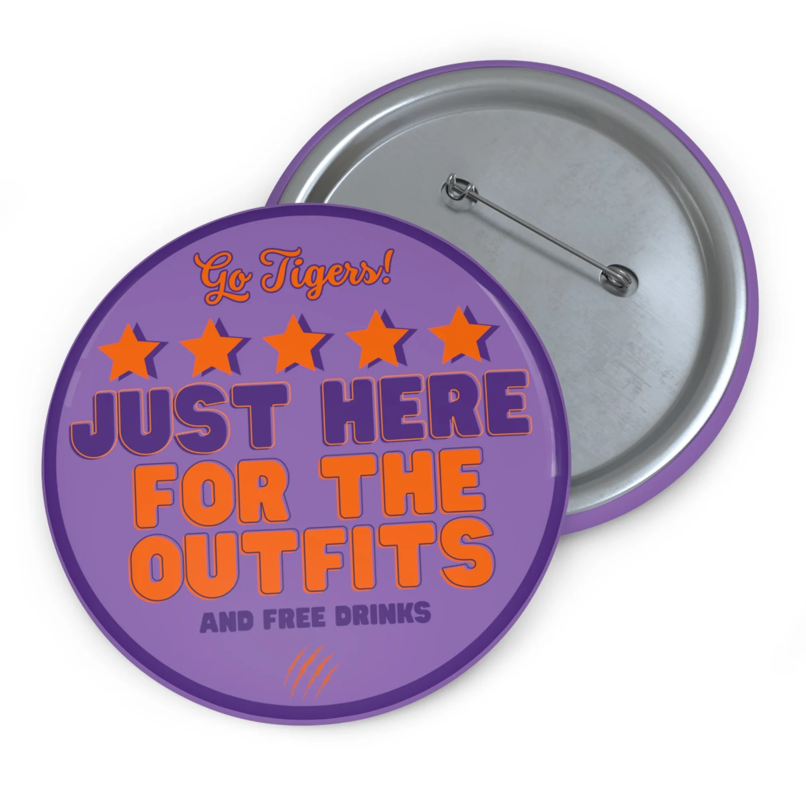 Clemson Gameday Buttons Orange and Purple College Tailgate - Etsy | Etsy (US)