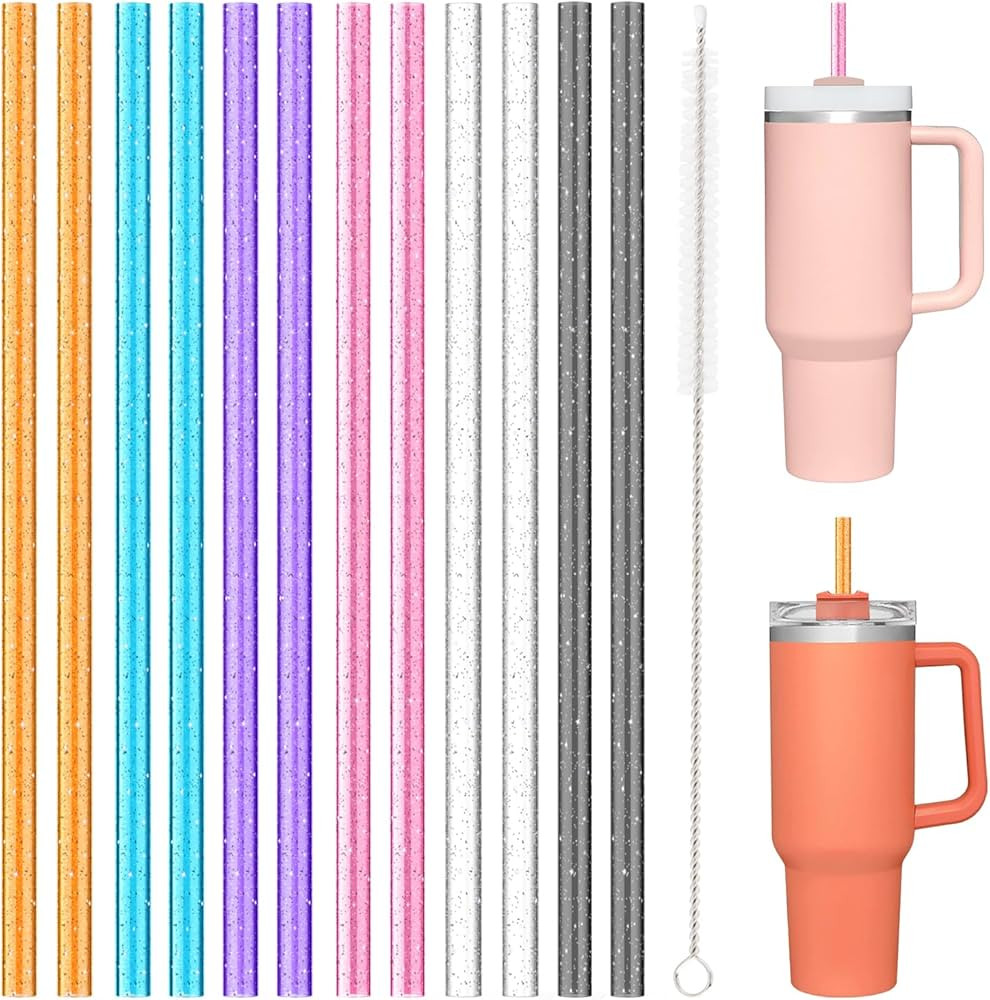 12 PCS Replacement Straws for Stanley|Owala|Simple Modern 40oz 30oz Tumbler, Reusable Color Drink... | Amazon (US)