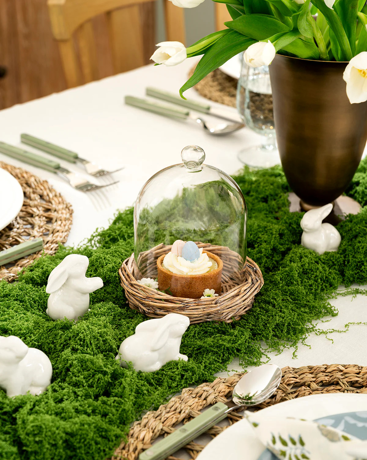 Glass Cloche with Woven Base | McGee & Co. (US)