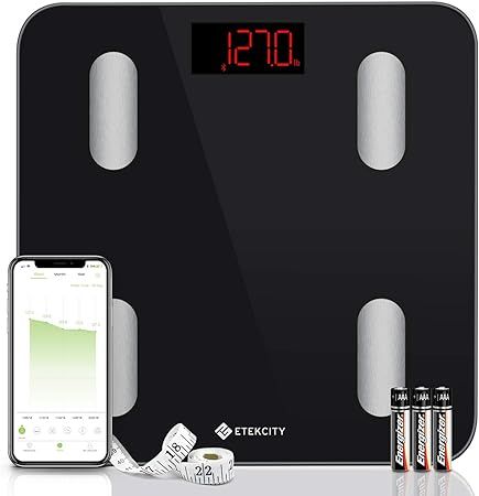 Etekcity Digital Body Weight Scale, Smart Bluetooth Body Fat BMI Scale, Bathroom Weighing Scale T... | Amazon (US)