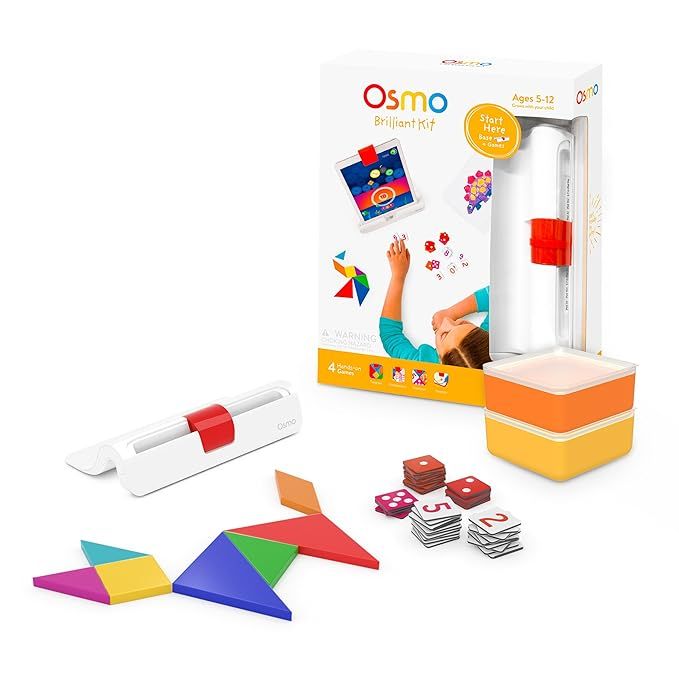 Osmo Brilliant Kit for Ipad Hans on Games Tangram, Numbers, Newton, Masterpiece Base Included | Amazon (US)