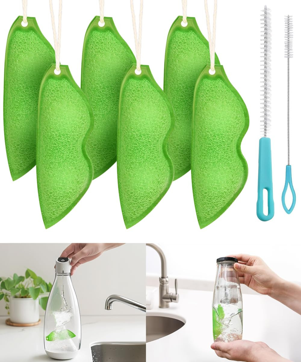 Magic Beans Bottle Cleaner,Sponge,Reuseable Bottle Cleaning Sponge, Heat Resistance Bottle Sponge... | Amazon (US)