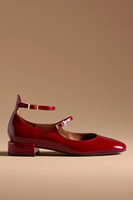 Maeve Double-Strap Block-Heel Mary Jane Flats | Anthropologie (US)