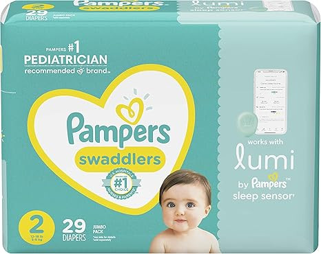 Lumi by Pampers, Size 2 Diapers, Jumbo - Compatible with Lumi Sleep System (Sold Separately), 29 ... | Amazon (US)