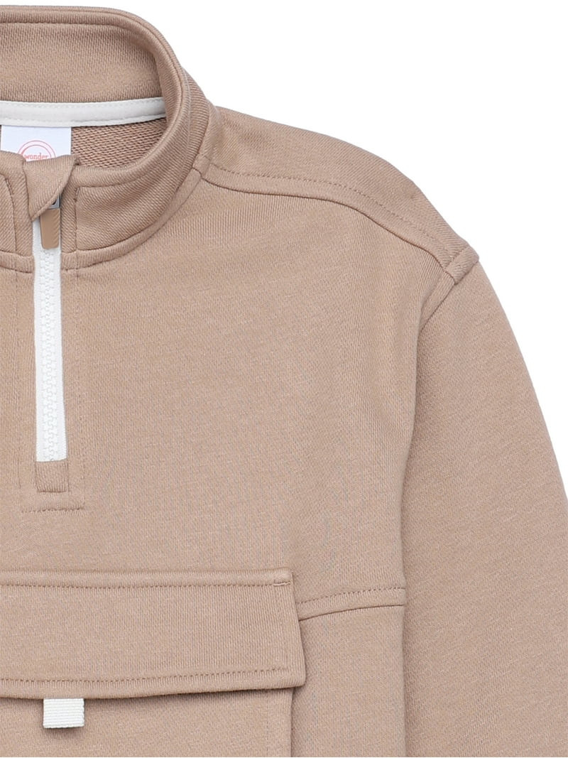 Wonder Nation Toddler Boys Quarter Zip Pullover, Sizes 12M-5T | Walmart (US)