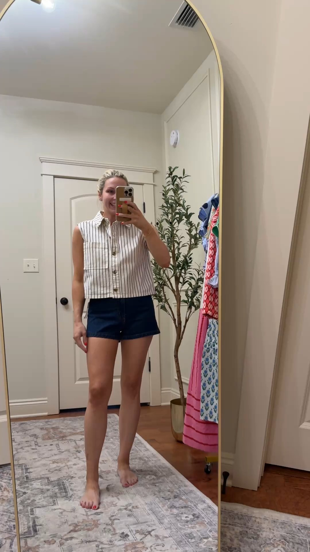 Target fashion 30% off
Wearing size small in top and size 4 in shorts! Love the fit of the shorts! 
Linking my fav sailor pants too. Size up one size in these also!!

#LTKWatchNow #LTKPetite #LTKSaleAlert