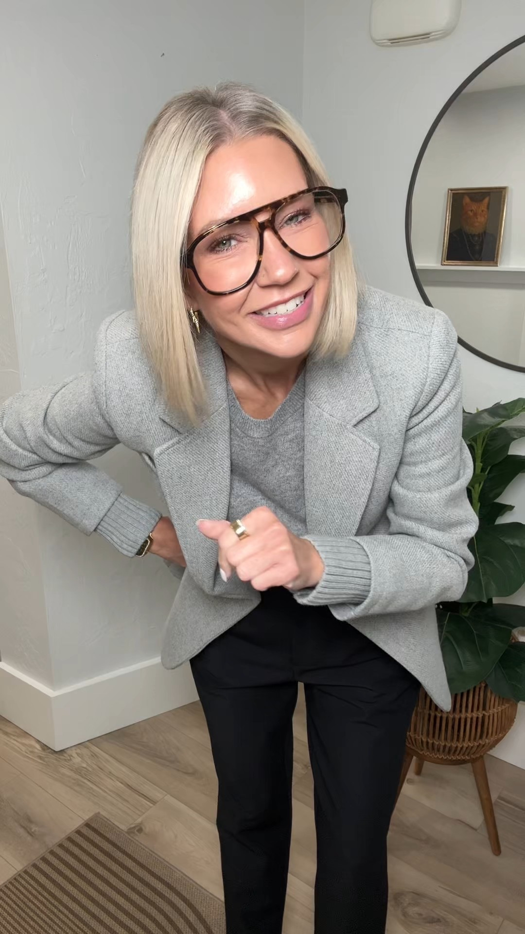 Kept it nice and classic for this cold weather day here in South Florida! 

My top is the Cashmere Tee from Quince. I have several of these in different colors! They’re so soft and versatile. They fit tts. 

My pants are also from Quince. They’re made from a scuba material and look so nice and elevated. I’m wearing an 8 and ideally need to size down. 

My blazer is from Free Assembly at Walmart. I believe sizing is limited. 
 
My loafers are also from Free Assembly at Walmart. They’re such good quality and the black and white is such a classic look. These also have a fun heart design on the top. They fit tts.  

#LTKootd #LTKWorkwear #LTKOver40 #LTKootd #LTKWorkwear #LTKgrwm

#LTKootd #LTKWorkwear #LTKgrwm