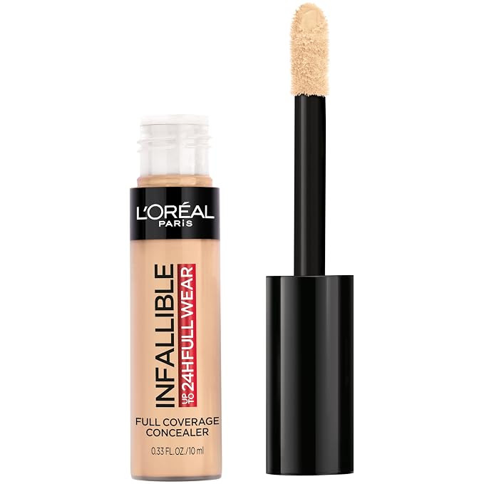 L'Oreal Paris Makeup Infallible Full Wear Waterproof Matte Concealer, Full Coverage, Oatmeal, 0.3... | Amazon (US)