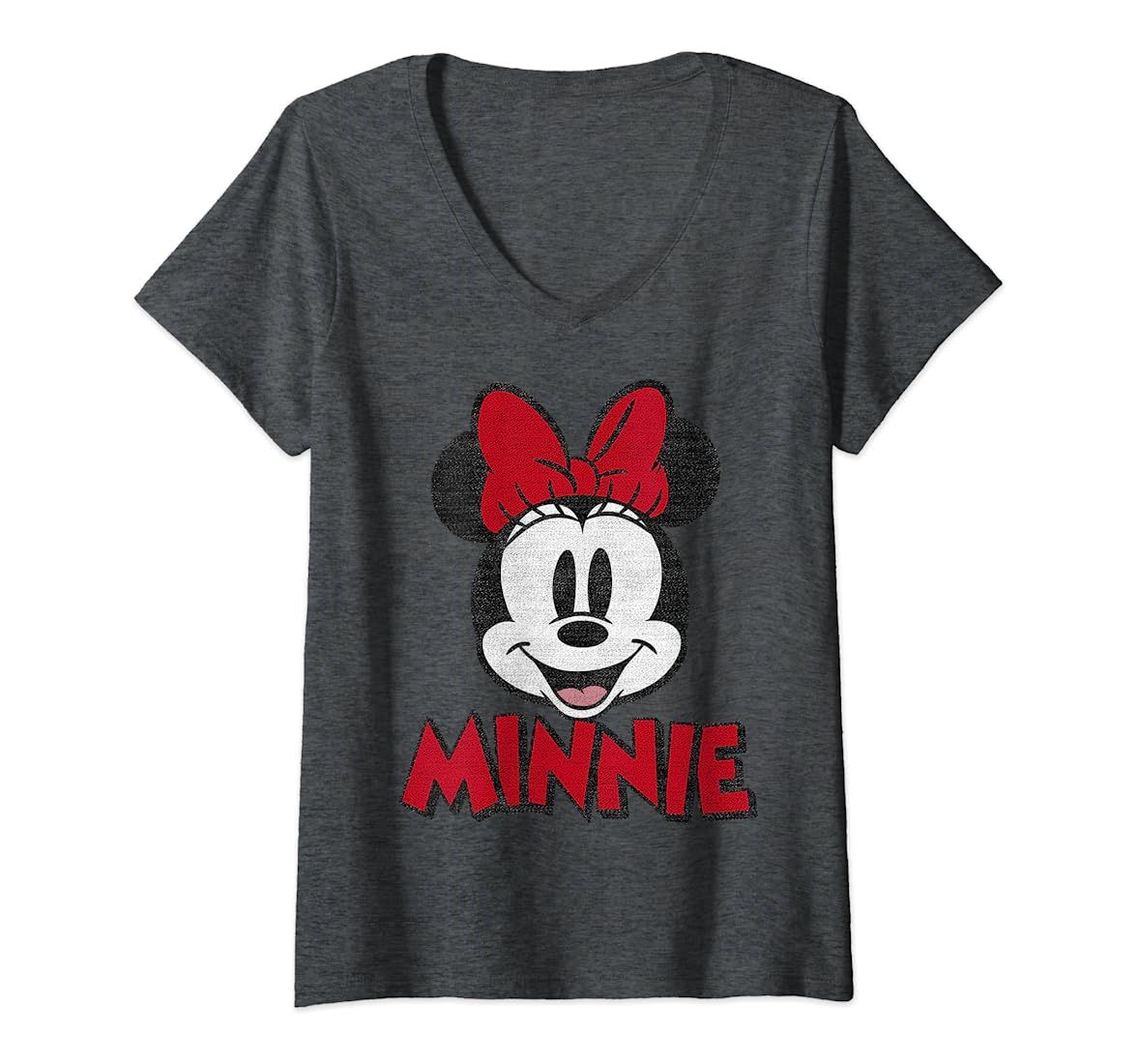 Womens Disney Mickey And Friends Minnie Mouse Classic Portrait V-Neck T-Shirt | Amazon (US)