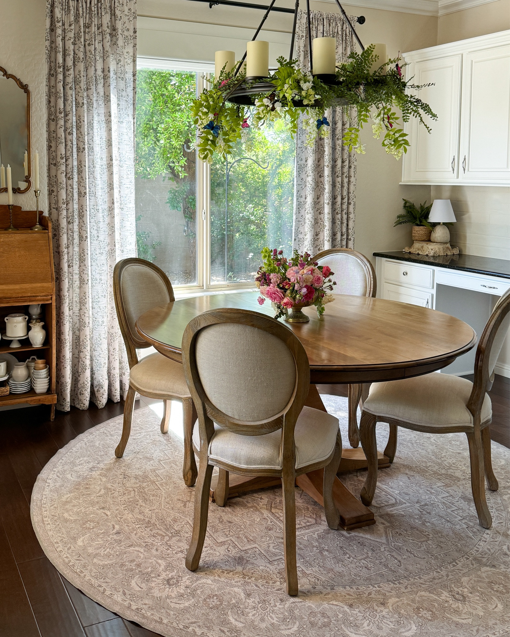 I added these charming Two Pages custom curtains to our kitchen dining nook, and I’m loving the cozy, floral vibe. 
DETAILS:
Fabric: Sara Le Print Linen Drapery Soft Top
Style Number: SL-J8
Color: Porcelain
Hanging Header Style: Rod Pocket
Single Panel Width: 85” 
Single Panel Length: 100” 
Lining Type: Privacy, white lining 

Use Code JOYFUL for 8% discount on your custom curtains 

#twopagescurtains #curtains #customcurtains

#LTKhome