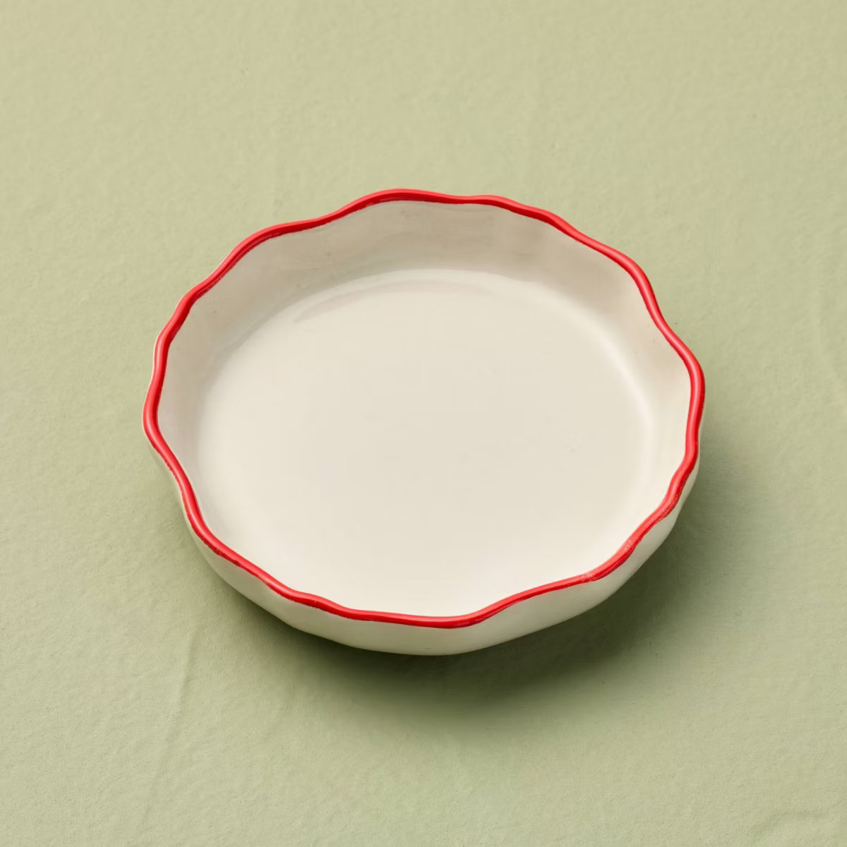 Irregular Edge Recycled Ceramic Trinket Dish Cream/Orange - Hearth & Hand™ with Magnolia | Target