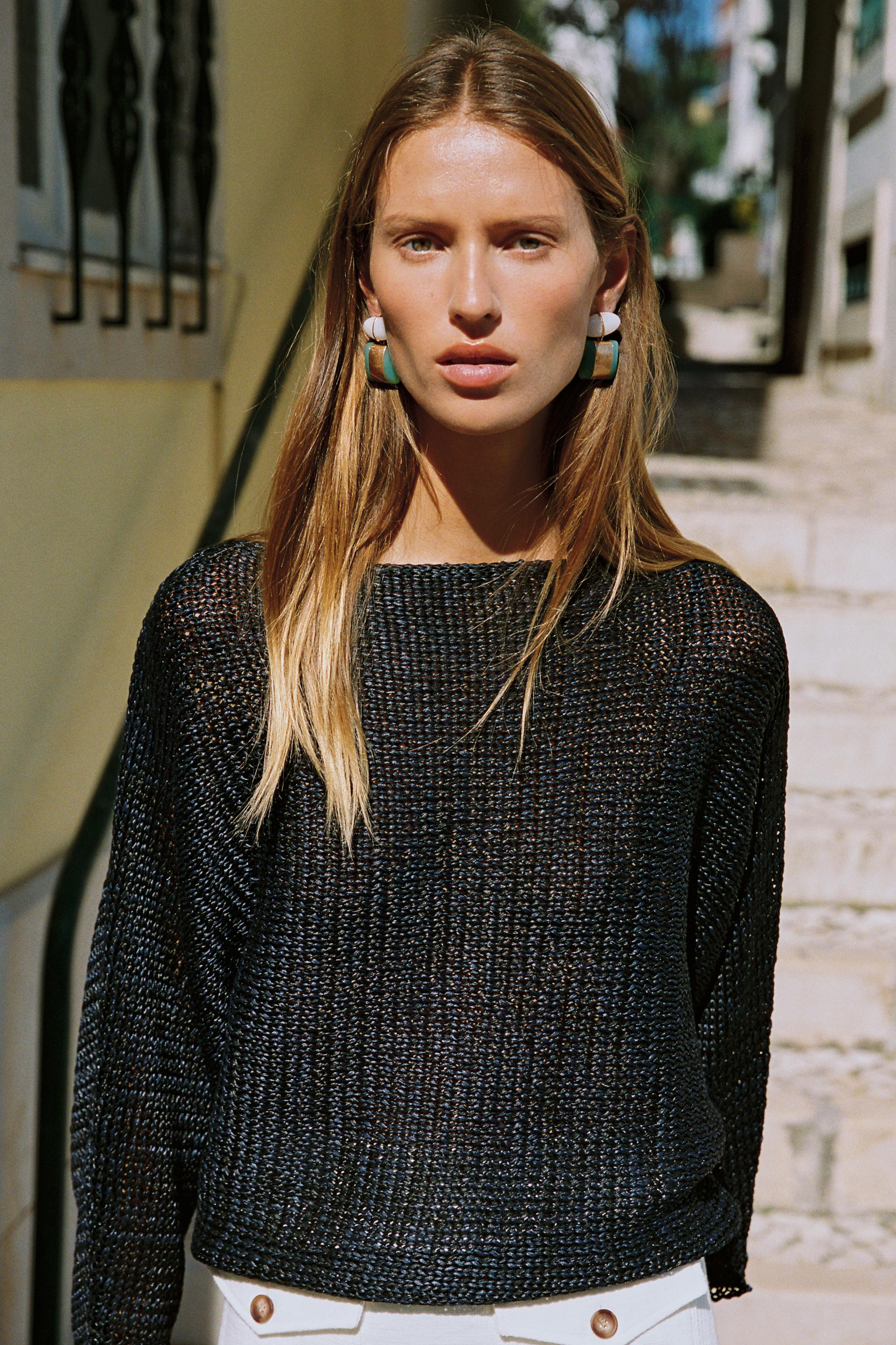 DOUBLE RESIN STONE EARRINGS | Zara US