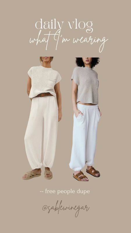 Free people dupe, womens two piece set, womens summer outfit, women’s casual style, mom casual style, mom outfit, postpartum outfit, women’s spring outfit 

#LTKfindsunder50 #LTKstyletip #LTKSeasonal