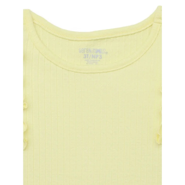 Garanimals Toddler Girl Ruffle Sleeve Rib Top, Sizes 18M-5T | Walmart (US)