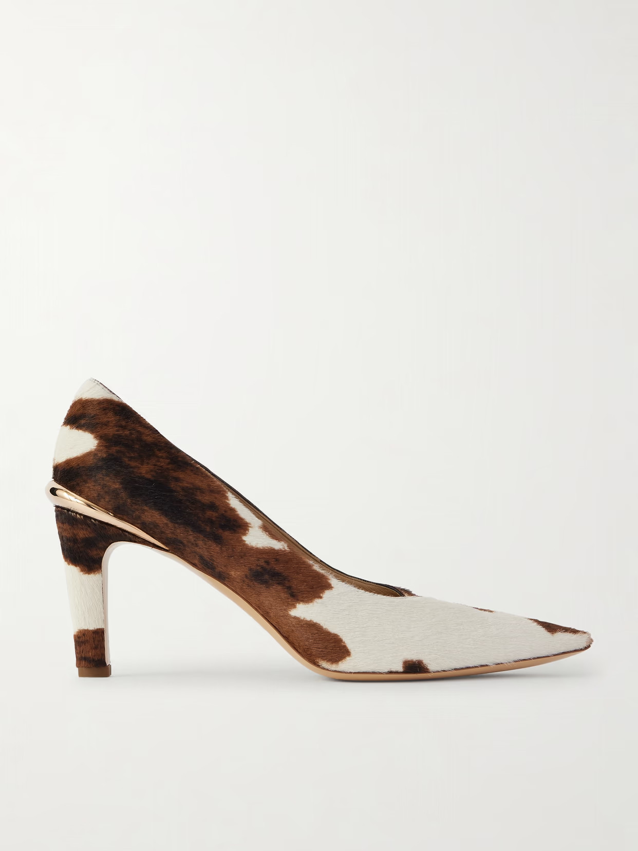Gabriela Hearst - Edwina Cow-print Calf Hair Pumps - Brown | NET-A-PORTER (US)