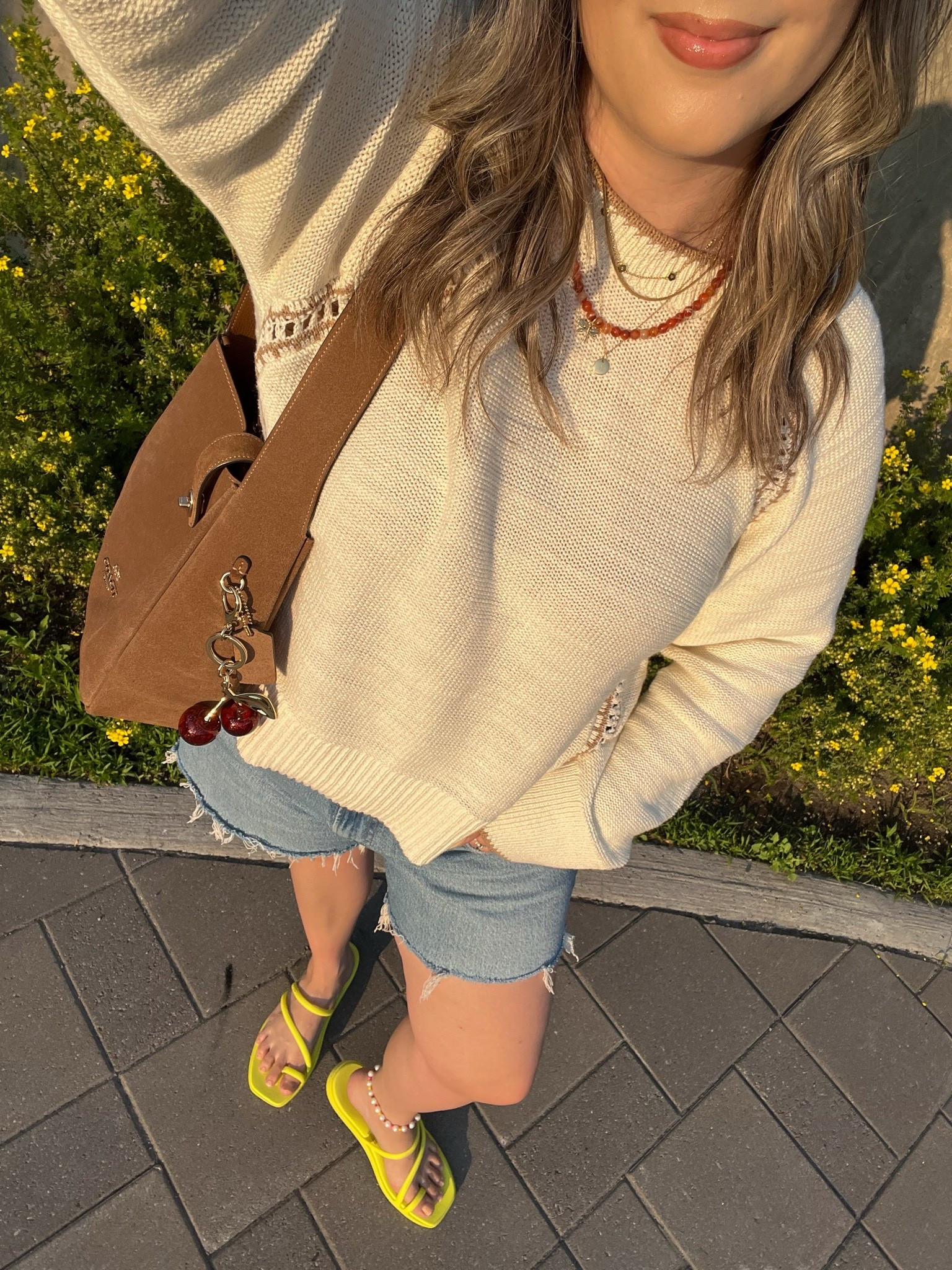 Casual summer outfit! Wearing my usual size L in the 100% cotton sweater. These are my fave denim shorts - love the 5 inch inseam! Sized up to 32 for a loose comfy fit. I’m a 9.5-10 shoe and wear a 10 in the crocs sandals

#LTKsummer #LTKsale #LTKmidsize