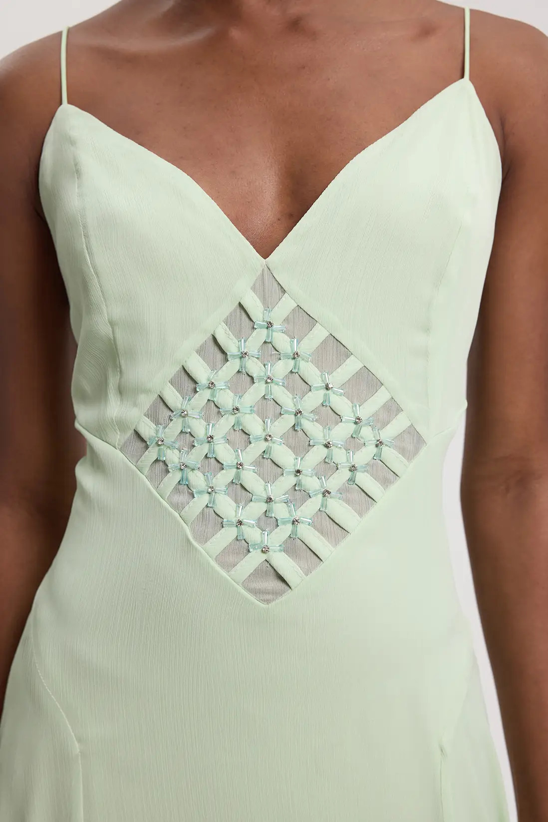 Crystal Embellished Midi Dress | Karen Millen