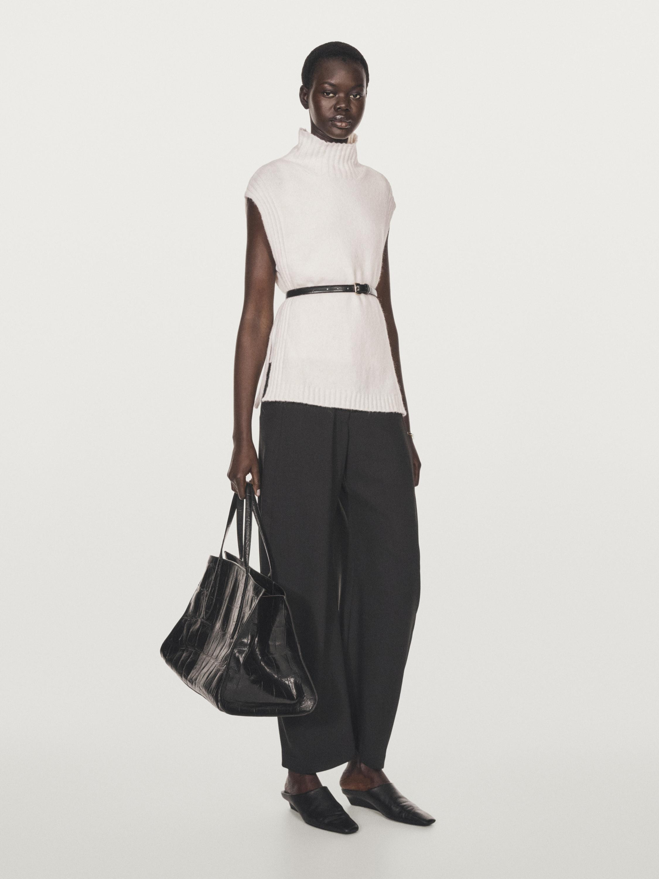 Pullunder mit offenen Seiten und Stehkragen | Massimo Dutti DE