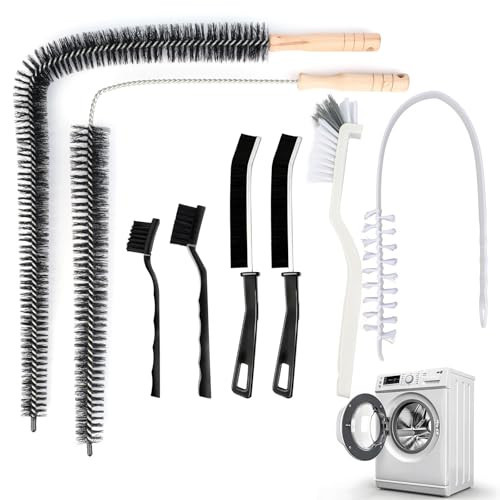 Washing Machine Cleaning Brush,Dryer Vent Cleaner Kit,Crevice Brush for Bathroom, Shower & Kitchen - Scrub Brushes with Long Handle,Household Cleaning Tools Tile, Bathtub, Sink, Grout Cleaning Brushes | Amazon (US)