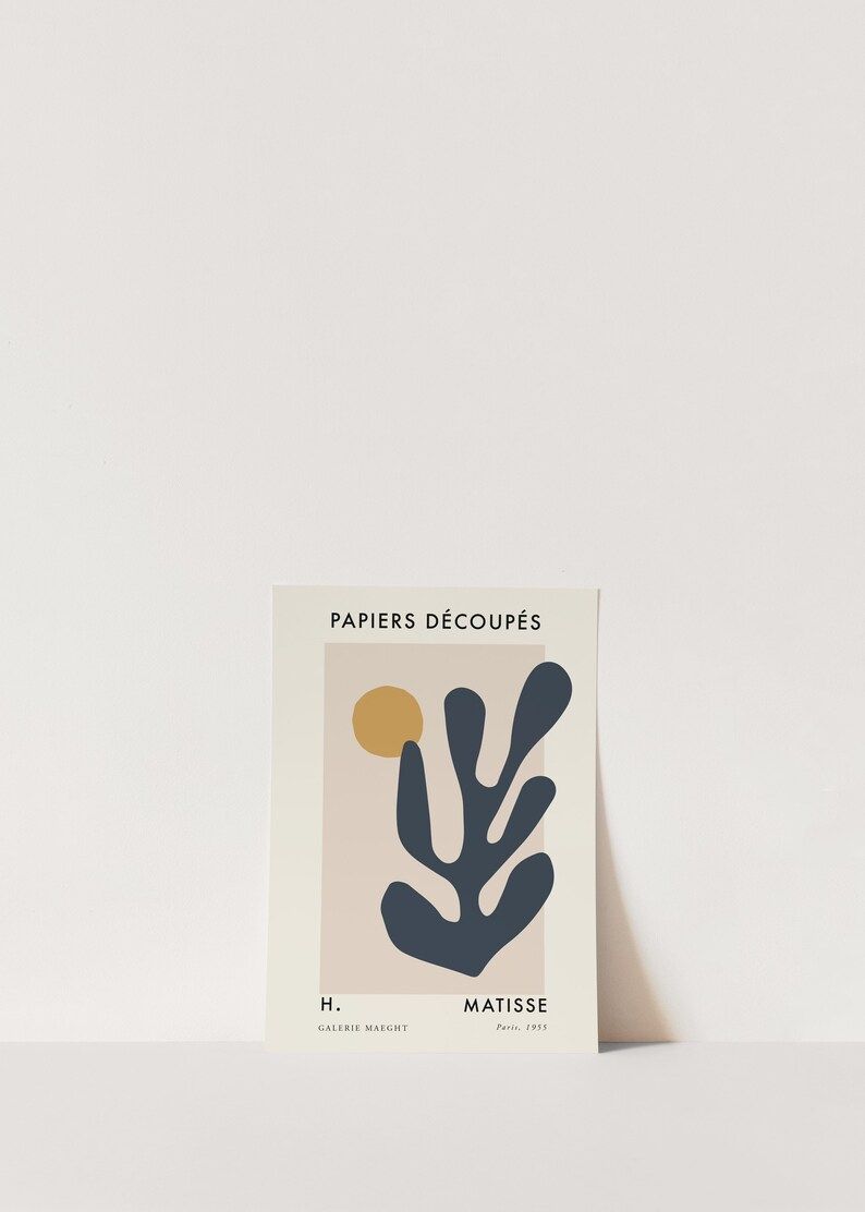 Henri Matisse Exhibition Poster, Papier Decoupes Sun, Henri Matisse Poster, Matisse Cut Out's Pos... | Etsy (UK)