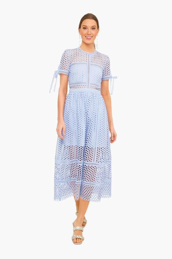 Lilac Guipure Lace Midi Dress | Tuckernuck (US)