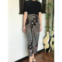 Black Batik Wrap Skirt, Bali Beach Becah Cover Ups | Etsy (US)