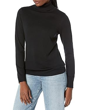 Amazon Essentials Women's Classic-Fit Lightweight Long-Sleeve Turtleneck Sweater (Available in Pl... | Amazon (US)