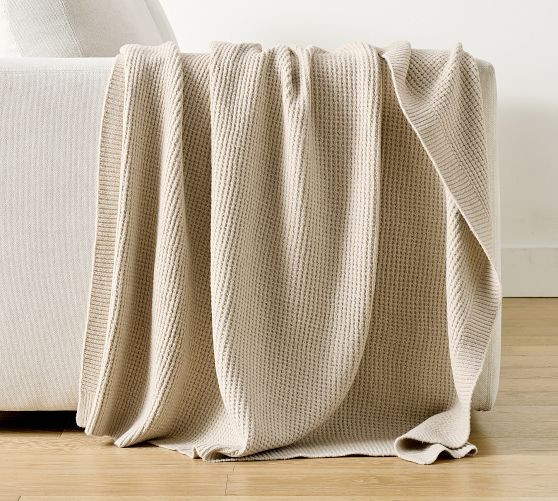 Renata Waffle Knit Throw | Pottery Barn (US)