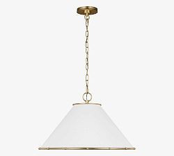 Aliana Metal Round Pendant (22" - 28") | Pottery Barn (US)